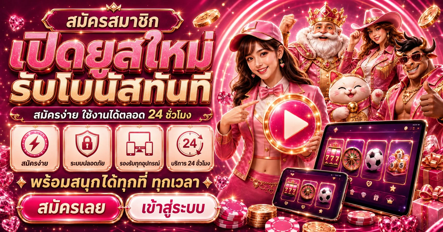 SEXY Baccarat บาคาร่าออนไลน์เว็บตรง แบนเนอร์หน้าหลัก